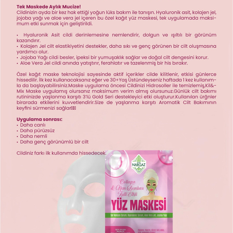 Işıltı&Nem Bombası Kağıt Maske 