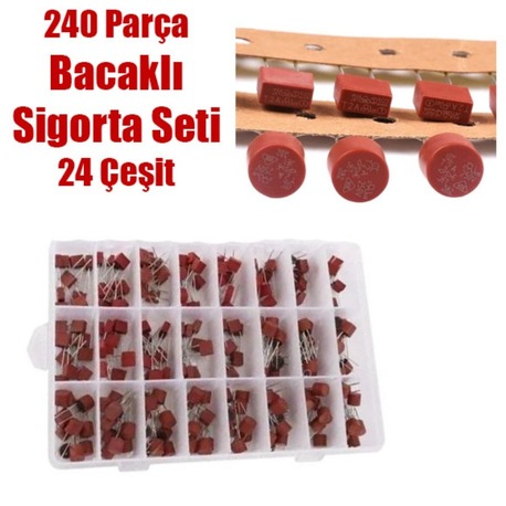 PCB Tip Sigorta Seti 240 Parça Çantalı Set