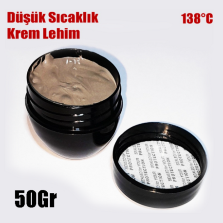 Düşük Sıcaklık Krem Lehim Kurşunsuz 50 Gram