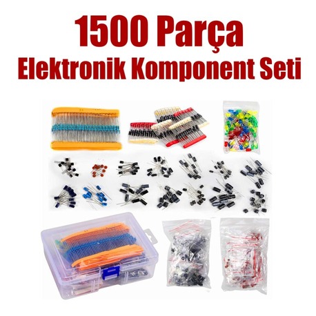 Elektronik Komponent Seti 1500 Parça Çantalı Set