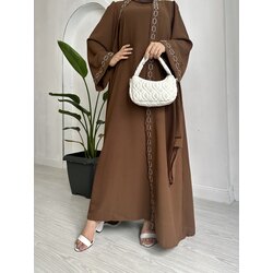 İkili Ferace Abaya ( Kahve )