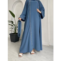 İkili Ferace Abaya ( Mavi )