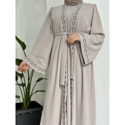 İkili Ferace Abaya ( Bej )