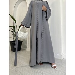 İkili Ferace Abaya ( Gri )