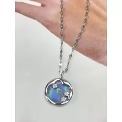 ÇELİK KOLYE GÜMÜŞ DÜNYA 45CM SILVER