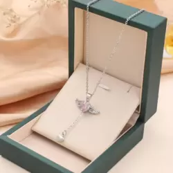 ÇELİK KOLYE KALP MELEĞİ SILVER