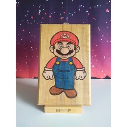 Süper Mario Ahşap Yakma Tablo⁣