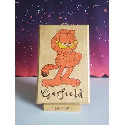 Garfield Ahşap Yakma Tablo