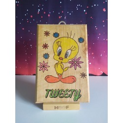 Tweety Ahşap Yakma Tablo⁣