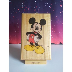 Mickey Mouse Ahşap Yakma Tablo