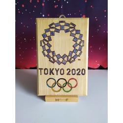 Tokyo 2020 Olimpiyatları Ahşap Yakma Tablo