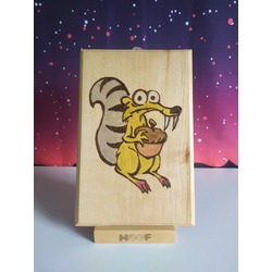 Scrat Ahşap Yakma Tablo