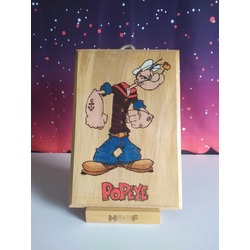 Popeye (Temel Reis) Ahşap Yakma Tablo
