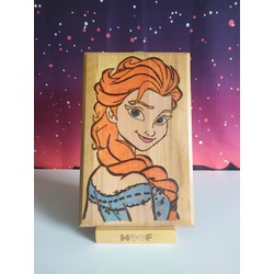 Elsa Ahşap Yakma Tablo