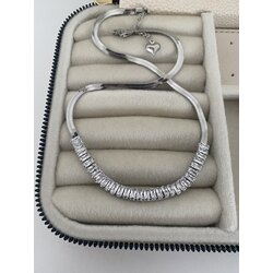Çelik İtalyan Ezme & Su yolu Baget Mix Kolye 