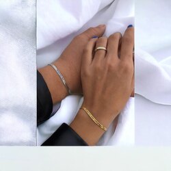 Çelik kişiselleştirilebilir italyan zincir bileklik (2 adet)