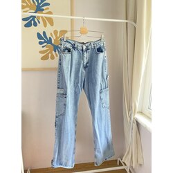 Düşük bel kargo jean 