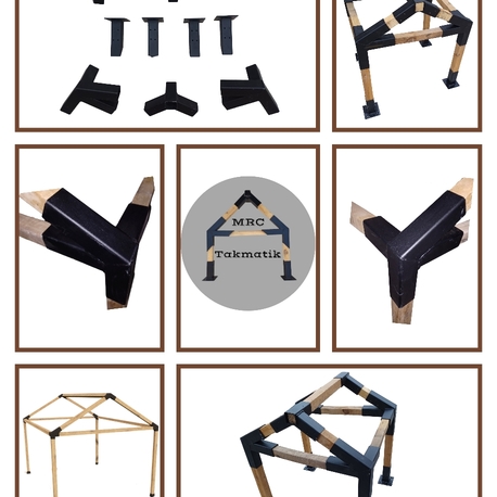 Garajı Carport Külübe Çatı Pergola Kamelya Montaj Aparatı 5x5 cm – Demir Bağlantı Braketi