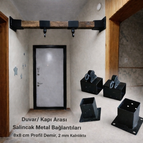 Salıncak hamak düvar arası kapı arası demir bağlantı montaj elemanları 