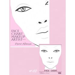 MUA Face Chart Artist Dijital Drawing 