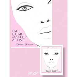MUA Face Chart Makeup Artist Dijital Drawing 