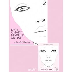 MUA Face Chart Artist Dijital Drawing 