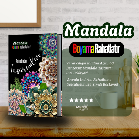 MANADALA BOYAMA KİTABI- RAHATLATAN TASARIMLAR
