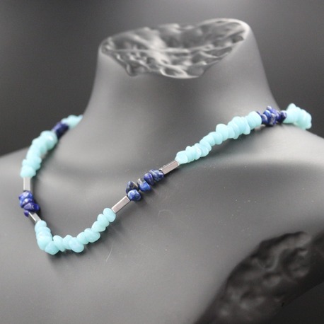 Lapis Lazuli & Aquamarine for Strength and Serenity – Handmade
