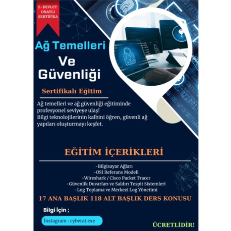 Ağ Temelleri ve Güvenliği Eğitimi | 4-6 Haftalık Program + E-Devlet Onaylı Sertifika