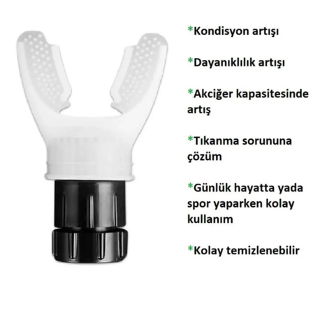 Breathmaximizer (Iron Lung) Nefes Egzersiz Aleti Kondisyon/Dayanıklılık Geliştirici (Beyaz)