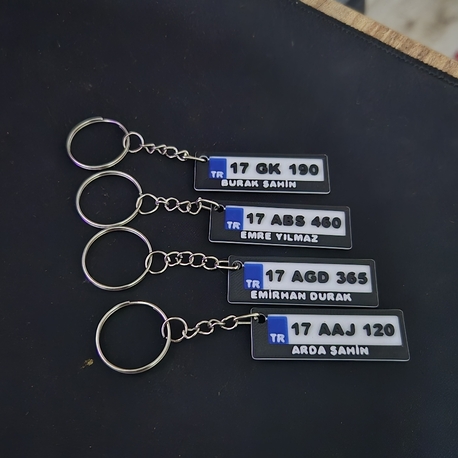 Kişiye Özel Plakalı Anahtarlık 