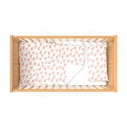 Organik Bebek Nevresim Takımı - Pembe Köpekli (GOTS sertifikalı) // Organic Baby Duvet Cover Set (GO