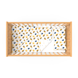 Organik Bebek Nevresim Takımı - Uykucu Kedi (GOTS sertifikalı) // Organic Baby Duvet Cover Set (GOTS