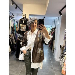 Fermuarlı Pullu Kapşonlu Ceket