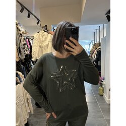 Yıldızlı Yumoş Likralı Bluz