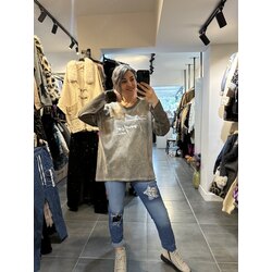 Desenli Sweat Bluz