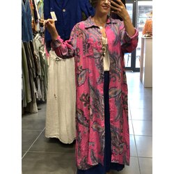 Şal Desen Keten Tunik Elbise