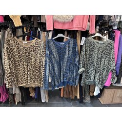 Sim Detay Leopar Blus