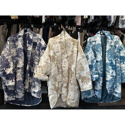Desenli  Oversize Kapitone Ceket