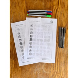 Mandala merkez desenleri çalışma kağıdı 4