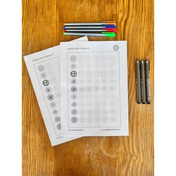Mandala merkez desenleri çalışma kağıdı 1