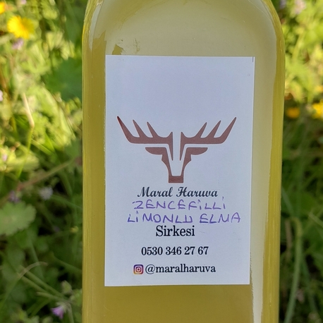 Zencefilli Limonlu Elma Sirkesi