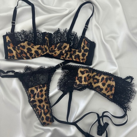 BALENLİ LEOPAR SATEN JARTİYER