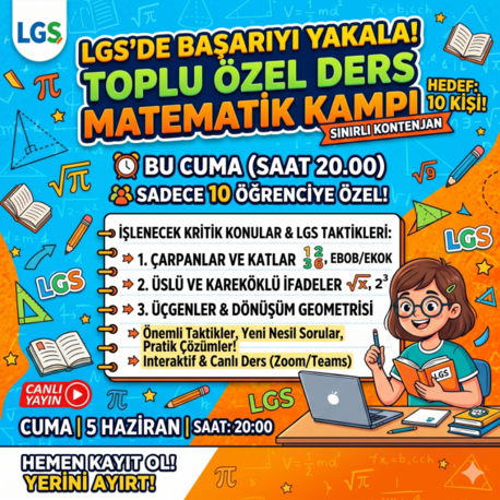 ÖZEL MATEMATİK DERSİ (DETAYLAR AÇIKLAMA)