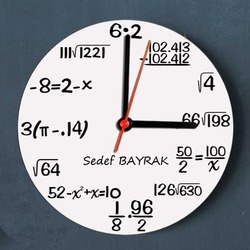 Kişiye Özel İsimli Formüllü Duvar Saati 