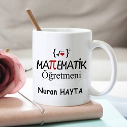 Kişiselleştirilebilir İsimli Kupa Matematik Öğretmeni Karekök