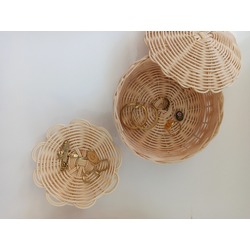 Mini Rattan Kapaklı Sepet