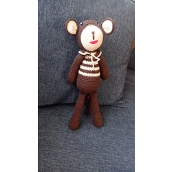 Amigurumi El Yapımı Bebek Maymun Kahverengi