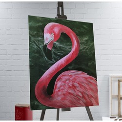 Flamingo Tablosu 50x70cm (el yapımı eser, kanvas tablo)