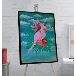 Papağan Tablosu 35x50cm (Akrilik Boya, el yapımı eser, kanvas tablo)